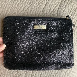 Kate Spade Black Sequin Gia Pouch Clutch